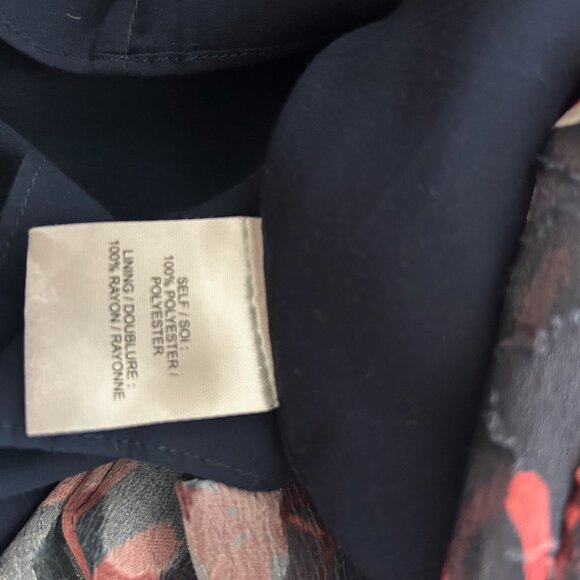 Tanya Taylor Navy Blue Floral Top/Blouse 2X - Picture 7 of 7